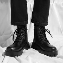 Load image into Gallery viewer, English Style Zipper Boots Leather Lace-Up
