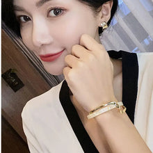 Load image into Gallery viewer, Curved Metal Bracelet Exquisite Elegant Fashion Simple