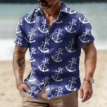 Load image into Gallery viewer, Hawaiian Shirt 3d Anchor Print Beach