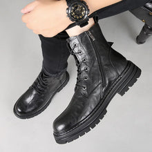 Load image into Gallery viewer, Lace-Up Leather Ankle Boots