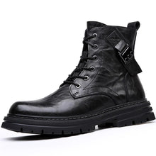 Load image into Gallery viewer, Lace-Up Leather Ankle Boots