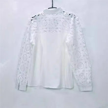 Load image into Gallery viewer, Hollow V-neck Unique Women's Shirt Elegant