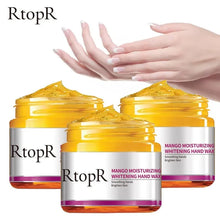 Load image into Gallery viewer, 3PCS Whitening Skin Hand Mask Mango Moisturizing Hand Wax Repair