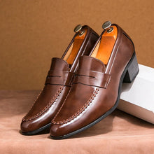 Load image into Gallery viewer, Men's Platform High Heels Brand Loafers Leather