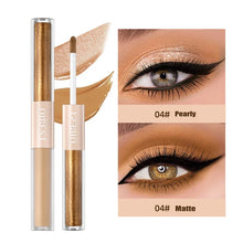 Load image into Gallery viewer, Double Head Glitter Gold Pink Eyeshadow