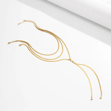 Load image into Gallery viewer, Multilayer Flat Snake Chain Necklace