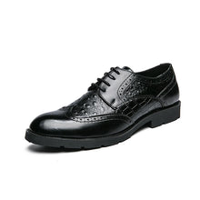 Load image into Gallery viewer, Leather Loafers Men's Pointed Toe Lace-Up