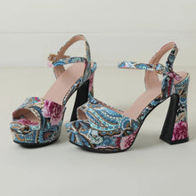 Load image into Gallery viewer, High Heels Summer Shoes Fashion Flower