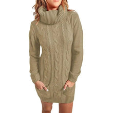 Load image into Gallery viewer, Loose Turtleneck Twist Knitted Long Sleeve Warm