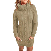 Load image into Gallery viewer, Loose Turtleneck Twist Knitted Long Sleeve Warm