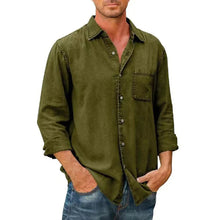 Load image into Gallery viewer, Loose Men's Denim Shirt Long Sleeve