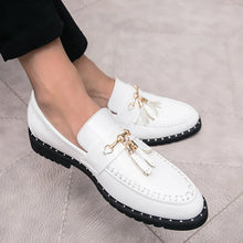 Load image into Gallery viewer, Fashion Trends Red Soft Leather Loafers Shoes Tassel Casual
