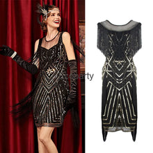 Load image into Gallery viewer, 1920s Gatsby Dress Downton Abbey Bridesmaid Elegant