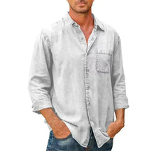 Load image into Gallery viewer, Loose Men's Denim Shirt Long Sleeve