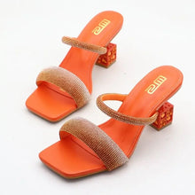 Load image into Gallery viewer, New Luxury Square Toe Women's Rhinestone