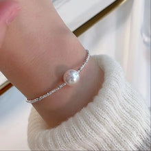 Load image into Gallery viewer, Elegant Pearl Half Bangle Bracelet