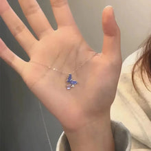 Load image into Gallery viewer, Delicate Purple Butterfly Necklace