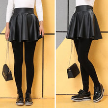 Load image into Gallery viewer, Faux Leather High Waist Elastic Mini Skirt
