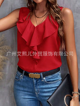 Load image into Gallery viewer, Elegant Rose Red Pullover Top