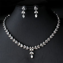 Load image into Gallery viewer, Necklace + Earrings Crystal Wedding Party Bride