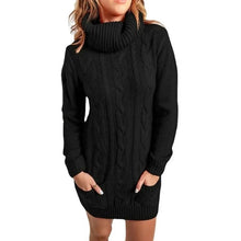 Load image into Gallery viewer, Loose Turtleneck Twist Knitted Long Sleeve Warm