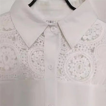 Load image into Gallery viewer, Hollow V-neck Unique Women's Shirt Elegant