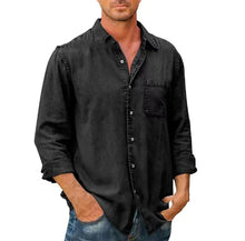 Load image into Gallery viewer, Loose Men's Denim Shirt Long Sleeve