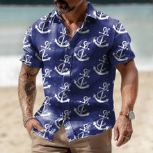 Load image into Gallery viewer, Hawaiian Shirt 3d Anchor Print Beach