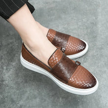 Load image into Gallery viewer, Double Button Leather Casual Shoe Men Loafers