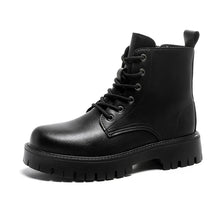 Load image into Gallery viewer, English Style Zipper Boots Leather Lace-Up