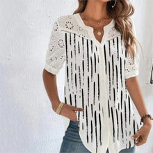 Load image into Gallery viewer, Flower Printed Cardigan Hollowed Out Blouse