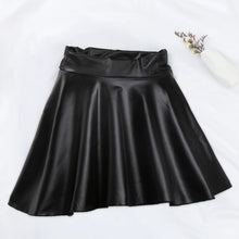 Load image into Gallery viewer, Faux Leather High Waist Elastic Mini Skirt