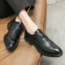Load image into Gallery viewer, Crocodile Pattern Fashion Leather Loafers Brogue Dress Shoes