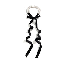 Load image into Gallery viewer, Gothic Long Wide Black Velvet Ribbon Choker