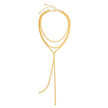 Load image into Gallery viewer, Multilayer Flat Snake Chain Necklace