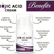Load image into Gallery viewer, Kojic Acid Face Cream Enriched with Vitamin E Niacinamide Hyaluronic