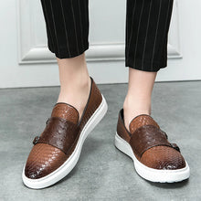 Load image into Gallery viewer, Double Button Leather Casual Shoe Men Loafers
