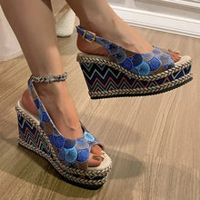 Load image into Gallery viewer, Buckle Strap Women's Wedge Sandals Fashion