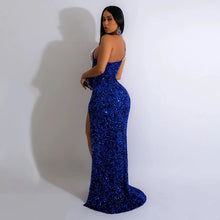 Load image into Gallery viewer, Diamond Hot Rhinestone Sequined Skew Neck