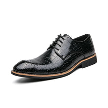 Load image into Gallery viewer, Loafers Men's Lace-up Patent Leather