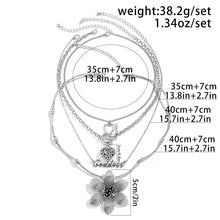 Load image into Gallery viewer, 4Pcs Creative Vintage Big Rose Flower Heart Pendant Choker