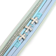 Load image into Gallery viewer, Handmade Braided Cross Leather Bracelet