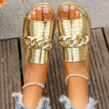 Load image into Gallery viewer, Golden Round Toe Sandals