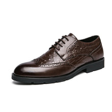 Load image into Gallery viewer, Leather Loafers Men's Pointed Toe Lace-Up