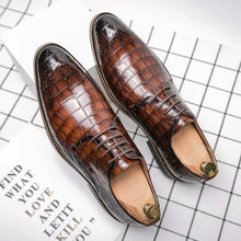 Load image into Gallery viewer, Loafers Men's Lace-up Patent Leather