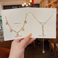 Load image into Gallery viewer, New Fashion Trend Exquisite Star Long Tassel Light Luxury Pendant
