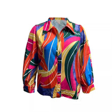 Load image into Gallery viewer, Casual Long Sleeved V-neck Button Printed Shirt