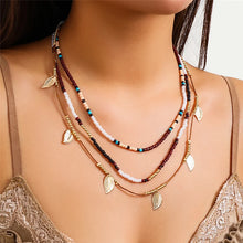 Load image into Gallery viewer, Multilayer Boho Seed Beads Butterfly Leaf Sequins Tassel Necklace