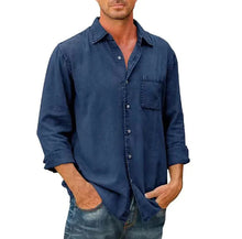Load image into Gallery viewer, Loose Men's Denim Shirt Long Sleeve