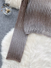 Load image into Gallery viewer, Knit Pullover Autumn Outwear O Neck Long Sleeve Hollow Out